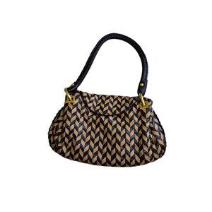 Stylish Black and Tan Shoulder Bag